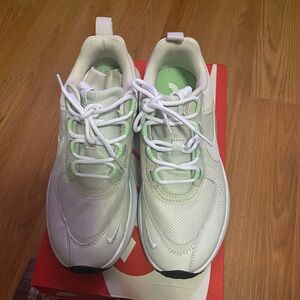 Nike Cream and Green Athletic Shoes
